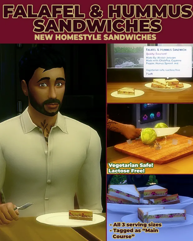 Falafel & Hummus Sandwiches - New Custom Recipe 