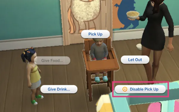 High chair lock