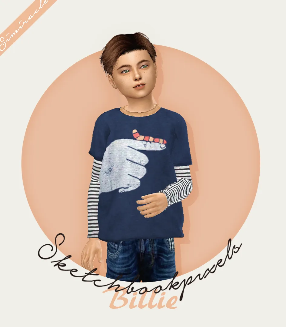 Sketchbookpixels Billie - Kids Version - 3T4