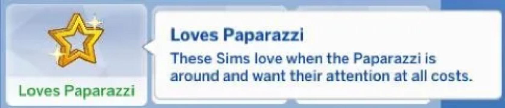 Loves Paparazzi Trait