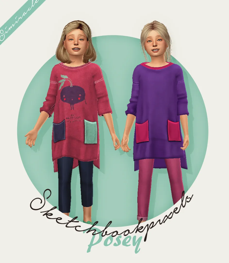 Sketchbookpixels Posey - 3T4 - Kids Version