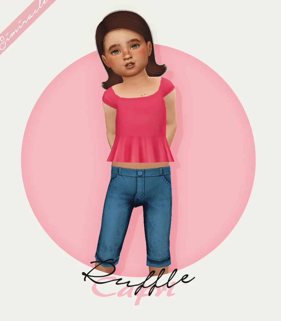 Ruffle Shirt + Capri Jeans - Recolor