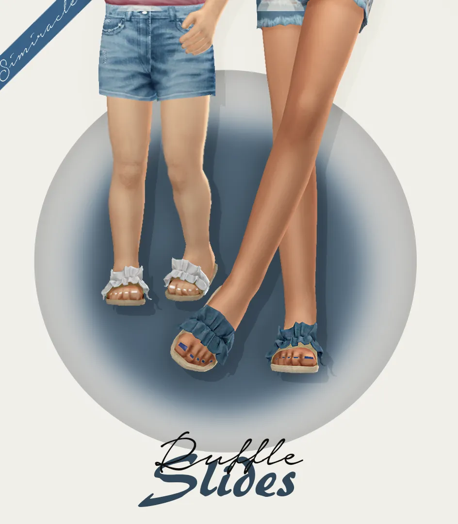 Elliesimple Ruffle Slides