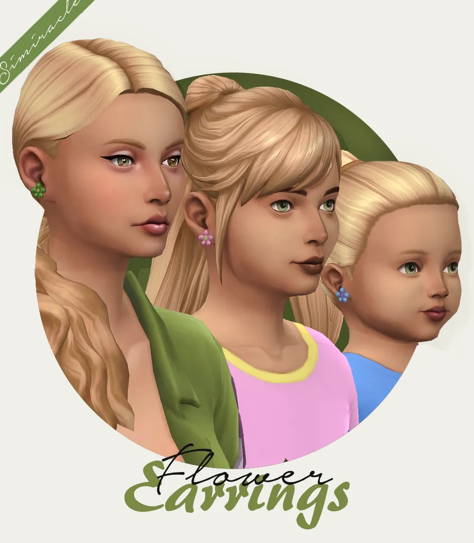 Seasons Flower Earrings - Mesh Edit