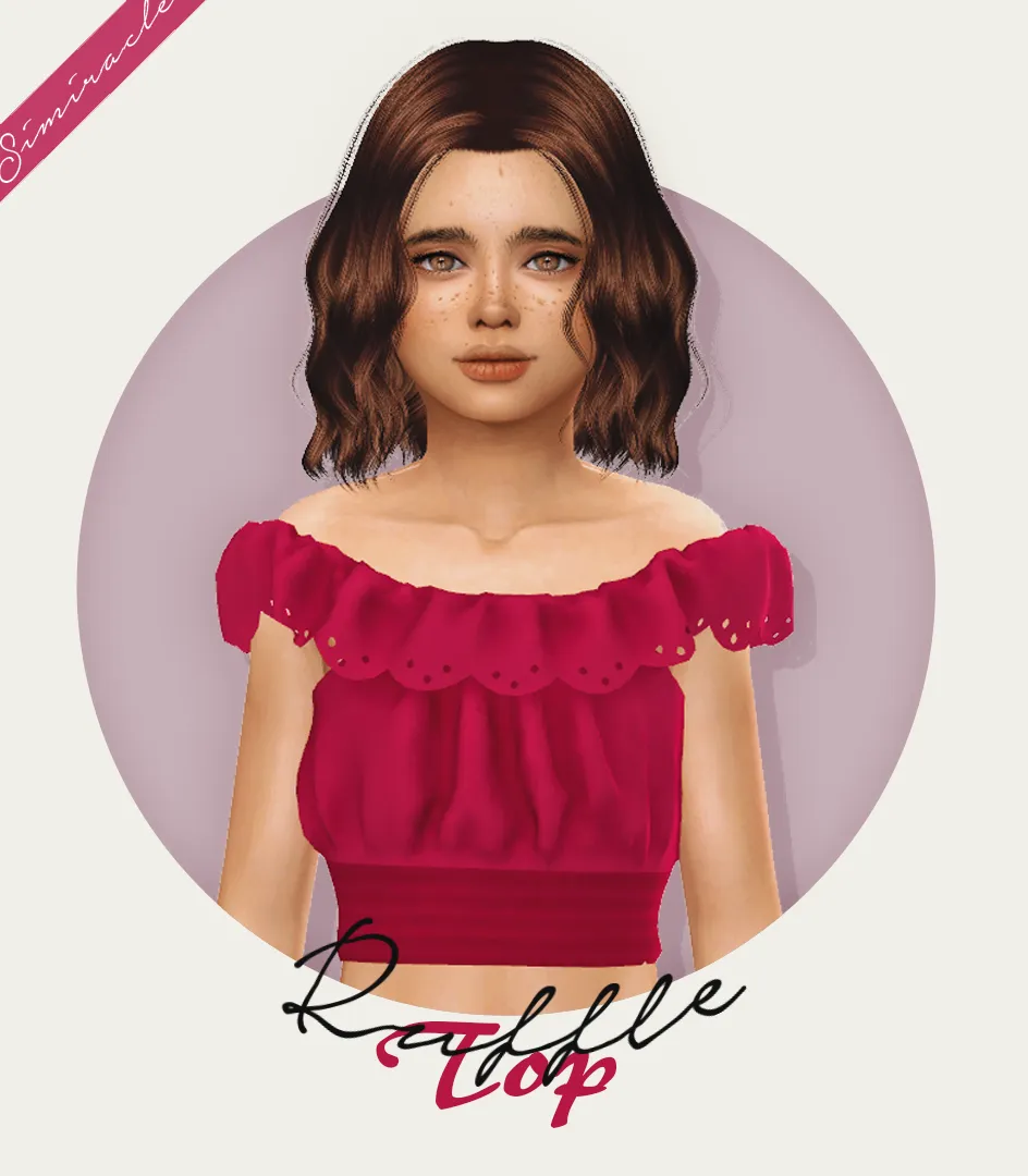 Ruffle Crop Top For Kids - Recolor