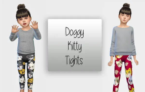 Doggy Kitty Tights - Converted for Kids & Toddlers
