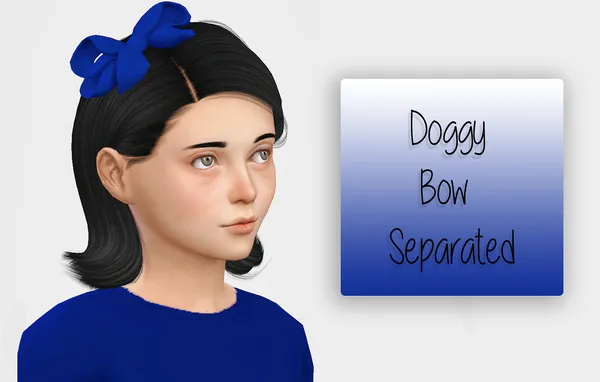 Doggy Bow Separated - Kids Version
