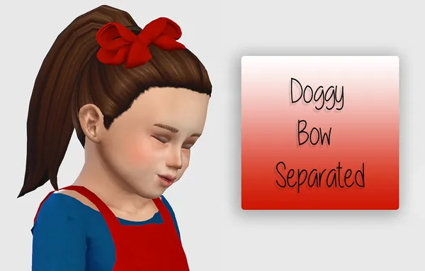 Doggy Bow Separated - Toddler Version