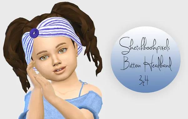 Button Headband - Toddler 3T4