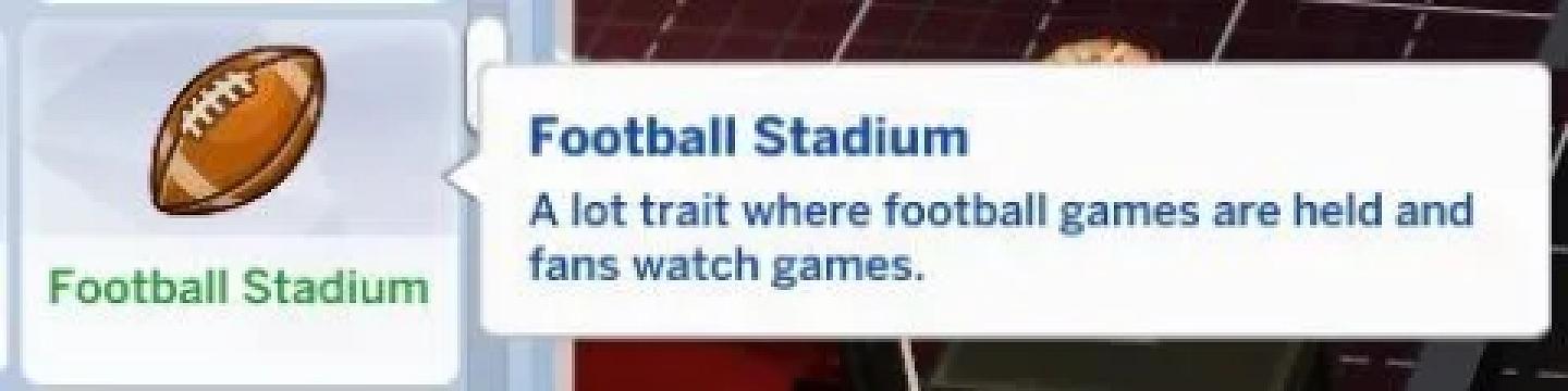Football Stadium Lot Trait