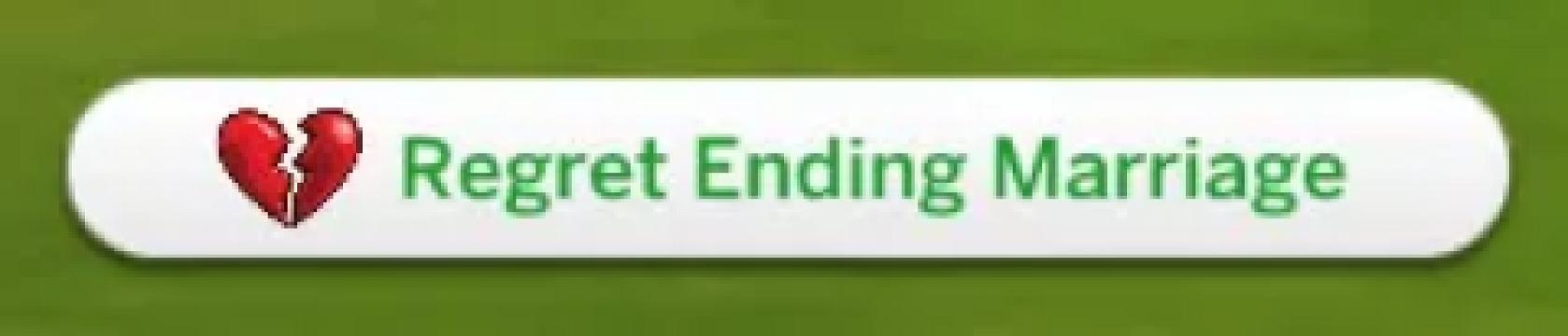 Regret Ending Marriage