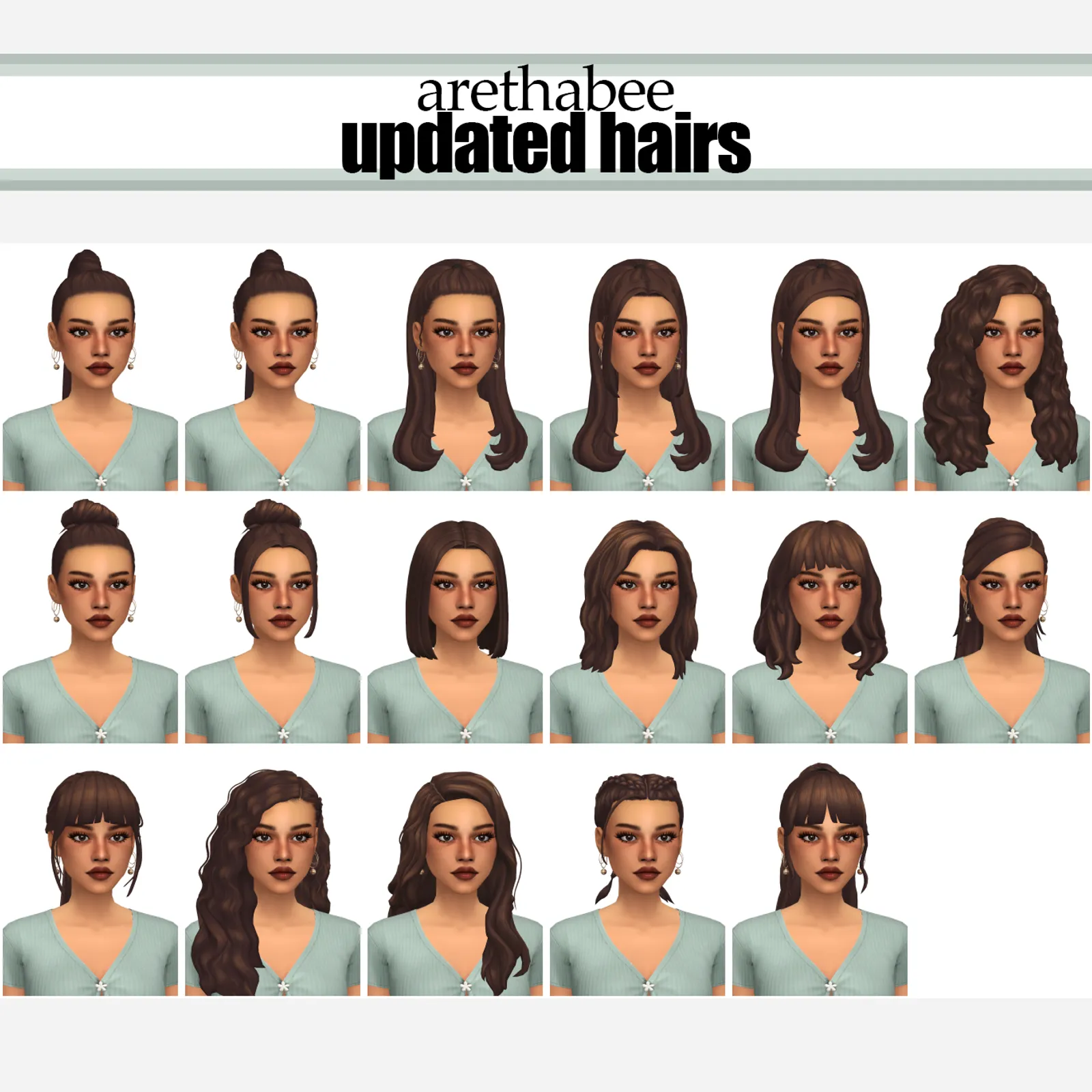 hairs updated with new swatches