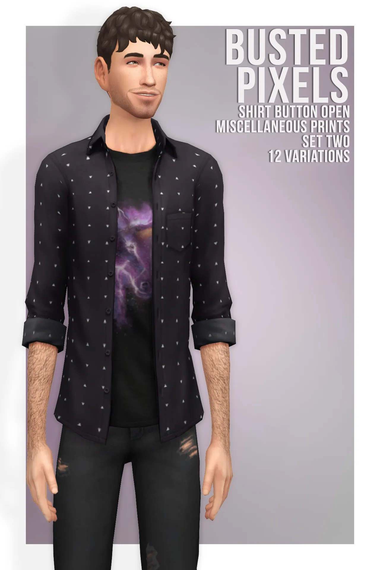 Shirt Button Miscellaneous Prints Set Two
