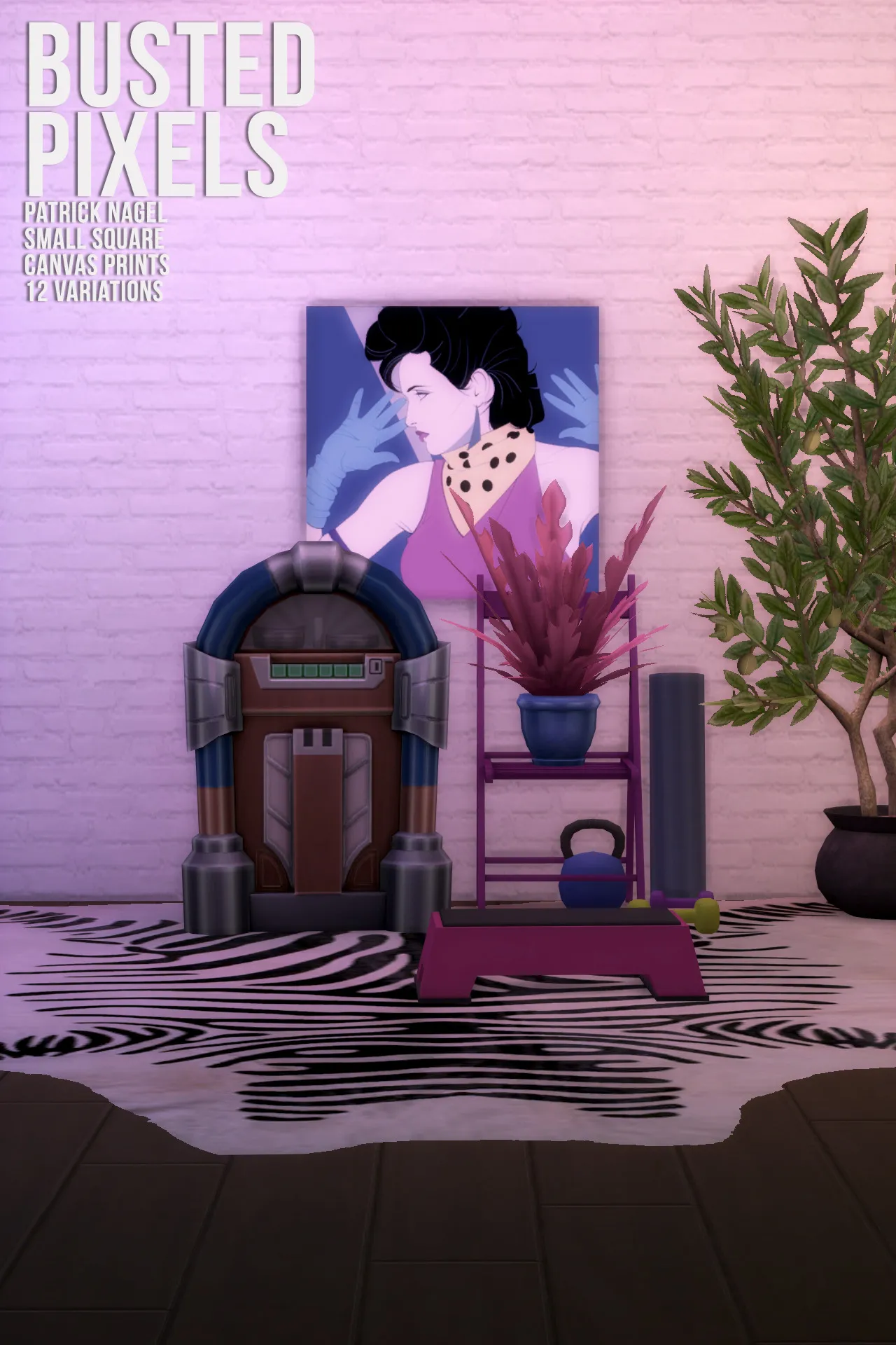Patrick Nagel Small Square Canvas Prints