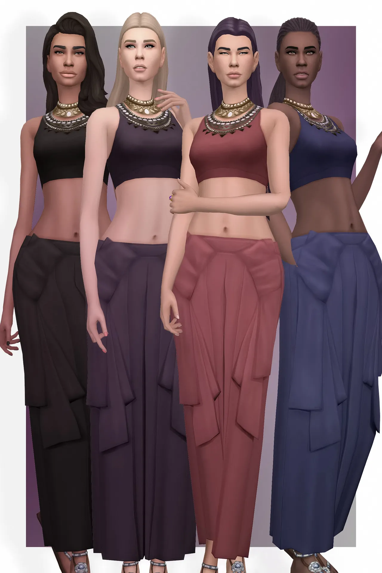 EP03: Necklace Top & Paneled Skirt