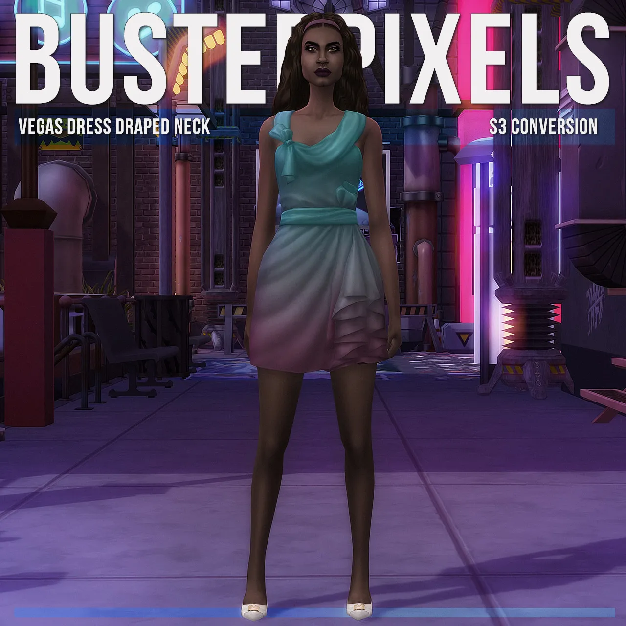 Vegas Dress Draped Neck S3 Conversion