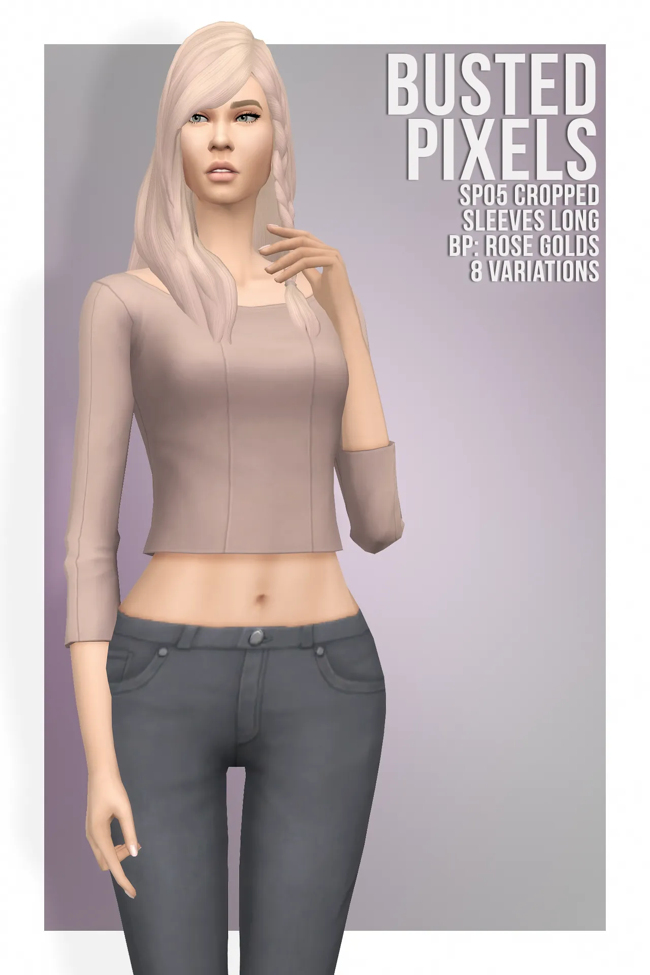 SP05 Cropped Sleeves Long Rose Golds
