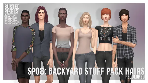 SP08 Male & Female Hairs Recolored