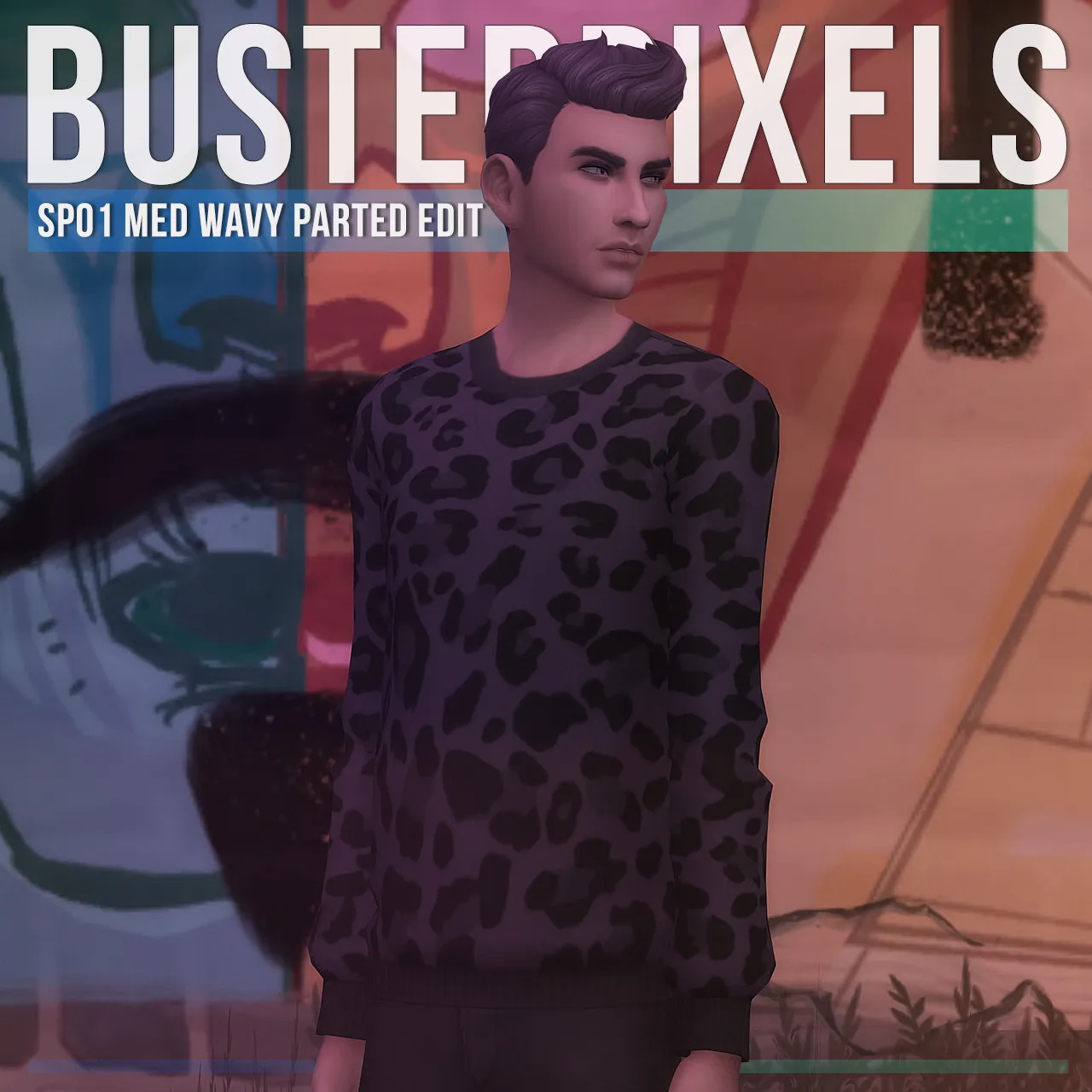 SP01 Med Wavy  Parted Male Hair Edit