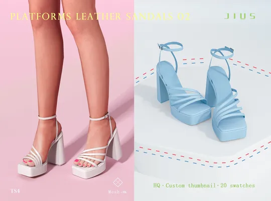 Platforms Leather Sandals 02