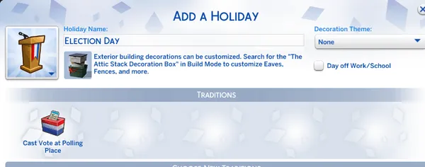 Voting Holiday Tradition