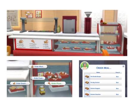 Hungry Plumbobs Fast Food Counter