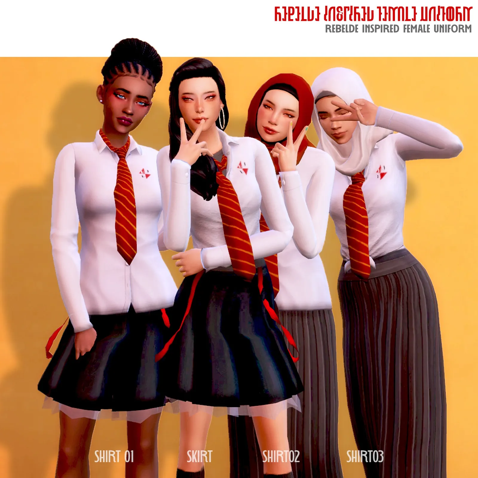 REBELDE Inspired: Sims Elite Way High Uniform (PUBLIC RELEASE 22/10/22)