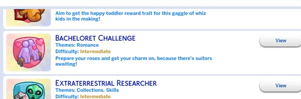 Custom Scenario: Bacheloret Challenge