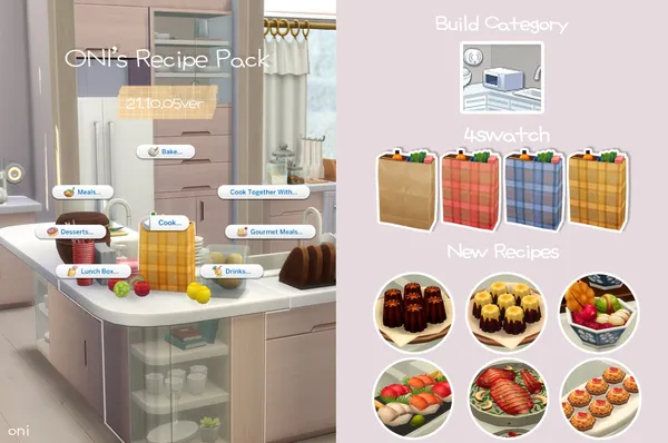 Oni's Recipe Pack_custom food mod_21.10.05