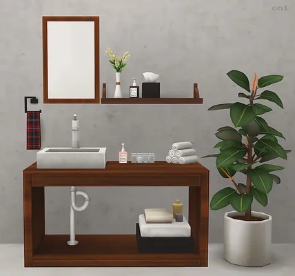 Wood Rest room SET