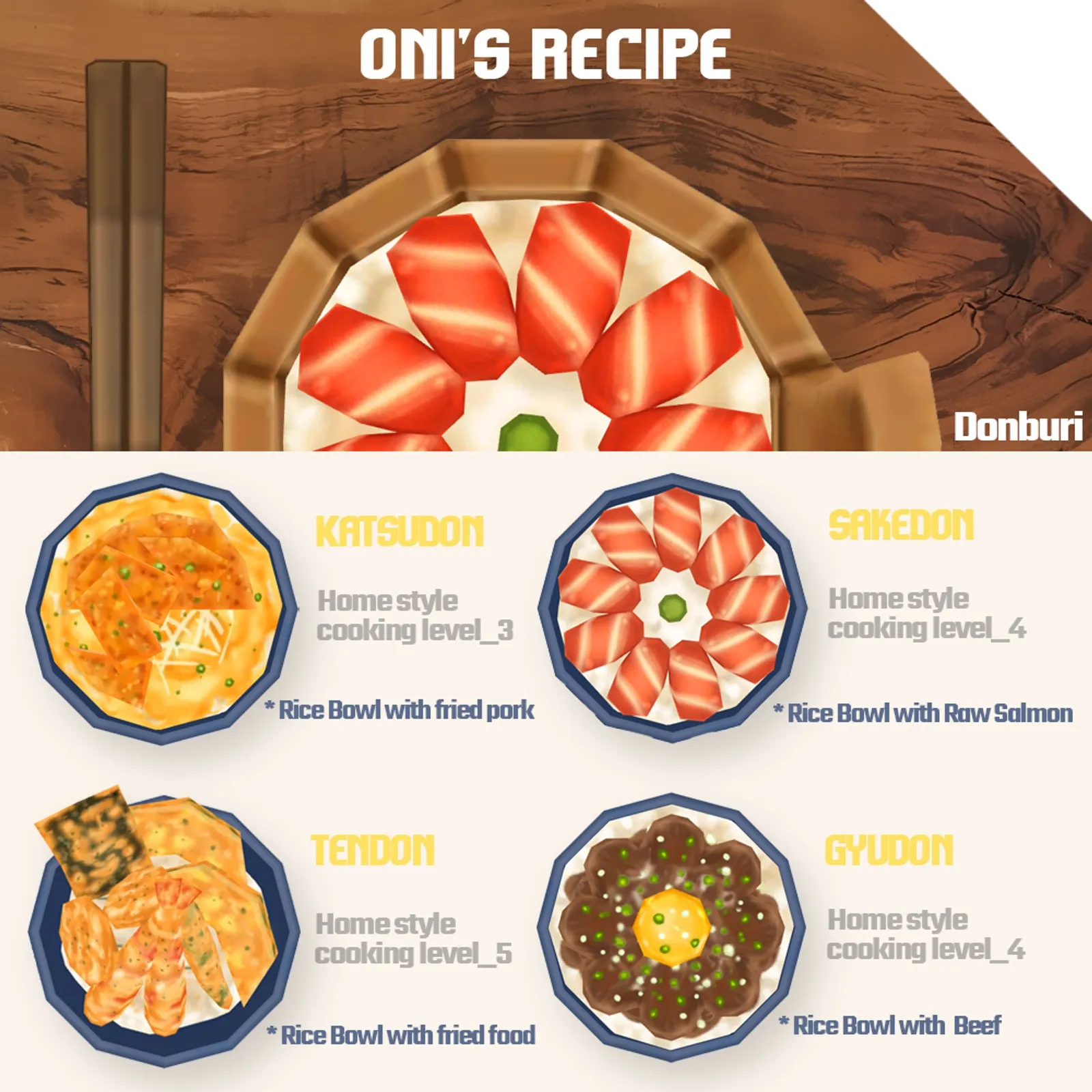 Japanese Donburi 4 sets