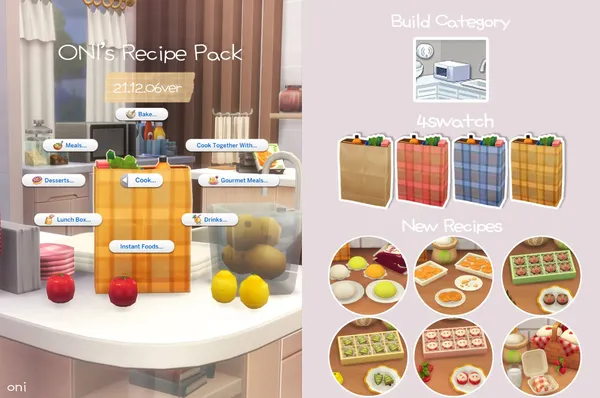 Oni's Recipe Pack_custom food mod_21.12.06