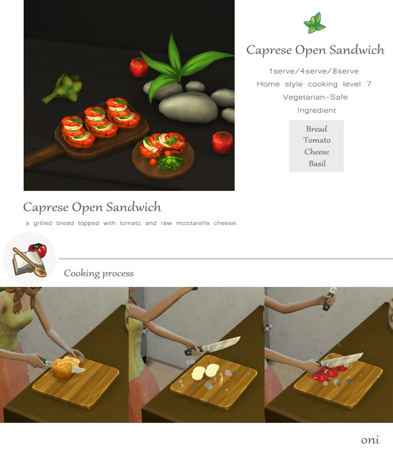 Caprese Open Sandwich