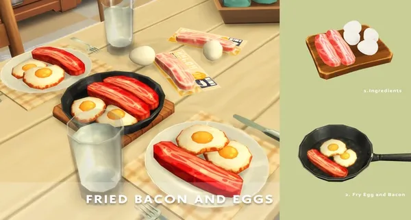 March 2023 Recipe_Fried Bacon And Eggs