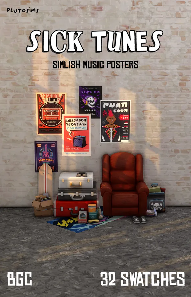 Sick Tunes - Simlish Music Posters 