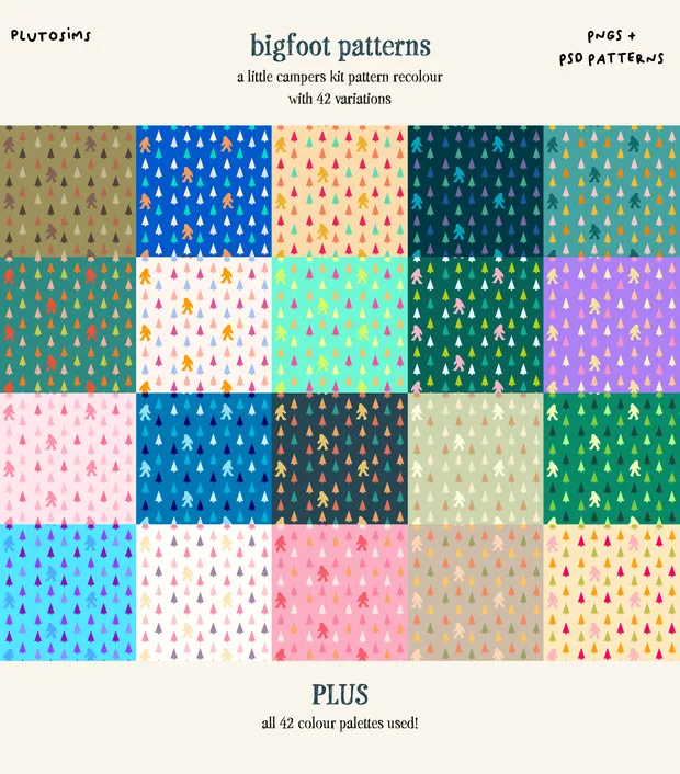 BIGFOOT PATTERNS AND PALETTES