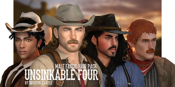 Unsinkable Four (Facial hair pack)