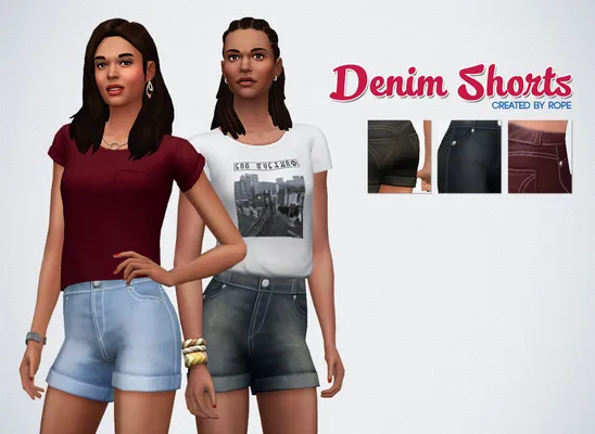 Denim Shorts for the Sims 4