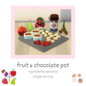 fruit & chocolate snack pot