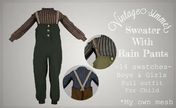 ???Sweater With Rain Pants???