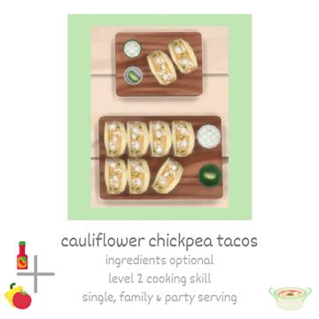 cauliflower chickpea tacos