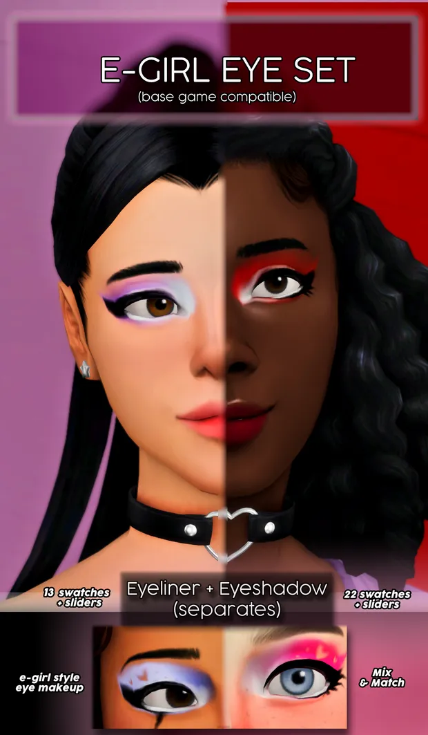 E-girl eye set. 