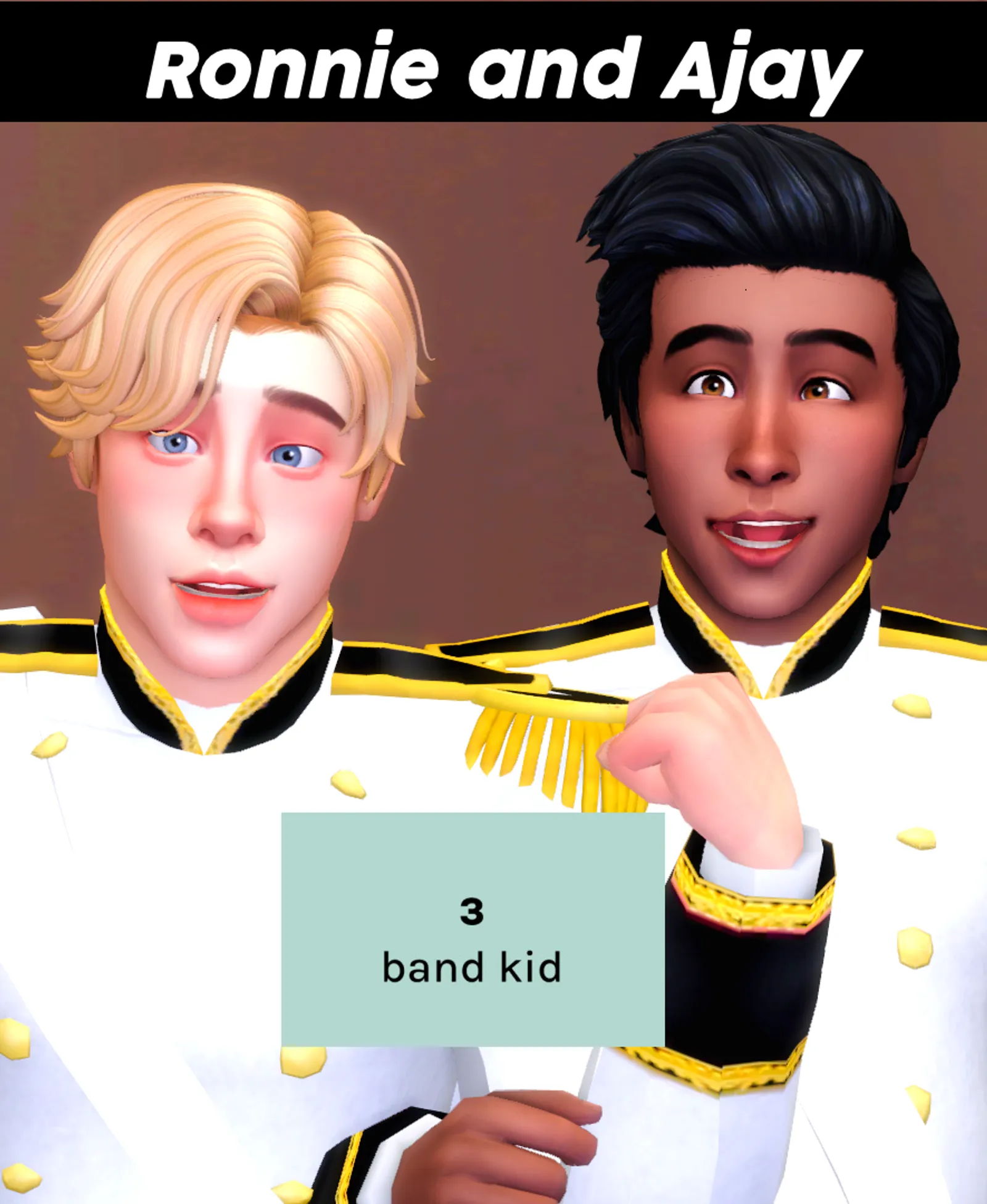 Teen-A-Day Day 3 (Band Kids - Ronnie and Ajay.)