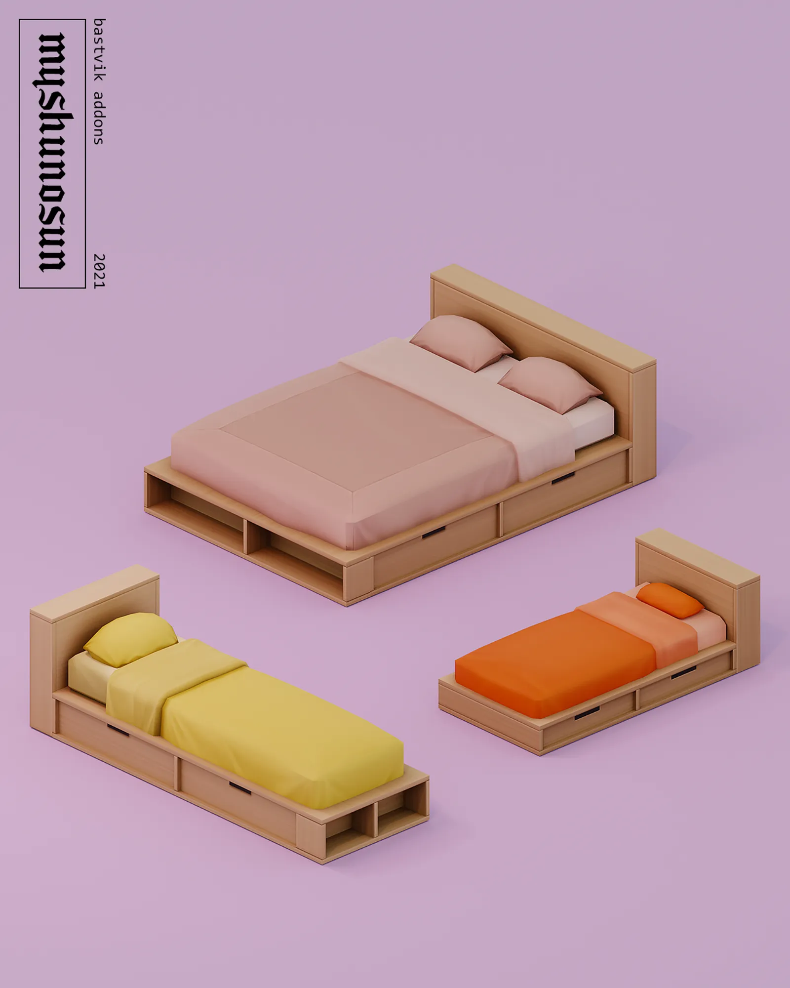🌞 Bastvik bedframe addons // 5 items