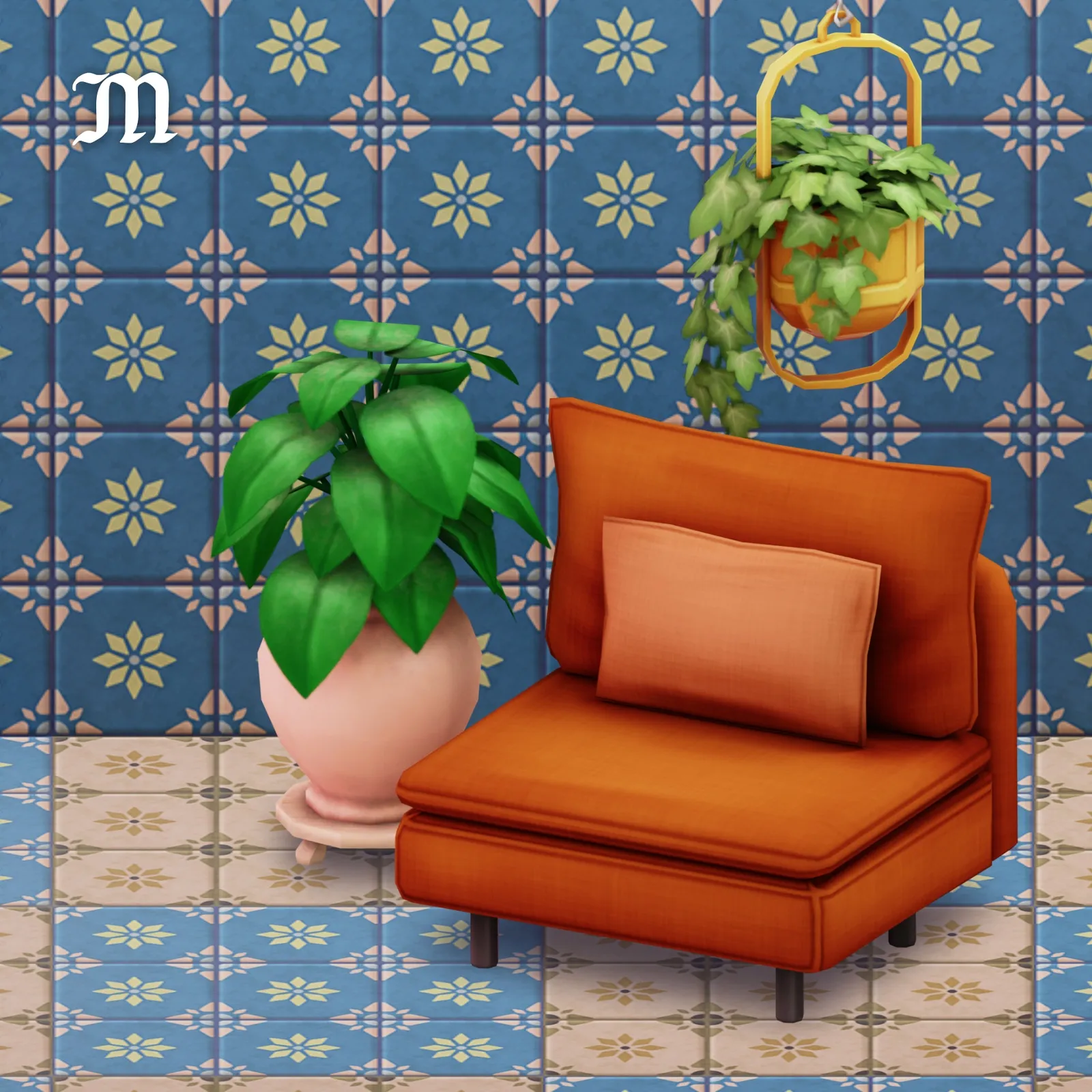 Myshuno's Floral Wall + Floor Tiles - 12 swatches