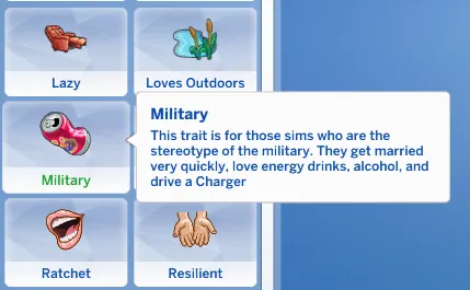 Military Stereotype Trait