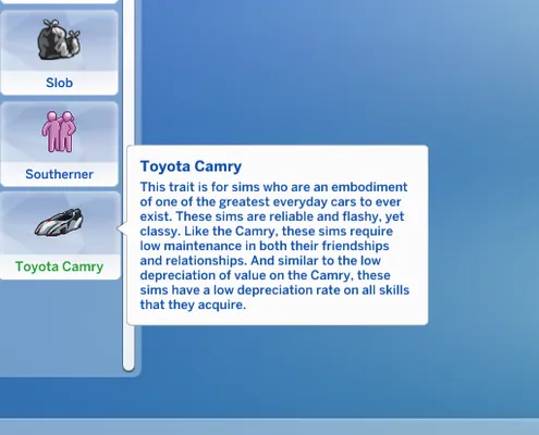 Toyota Camry Trait - SkillfulSimmer340