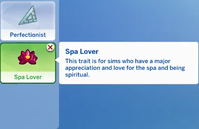 Spa Lover Trait