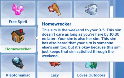 Homewrecker TRAIT