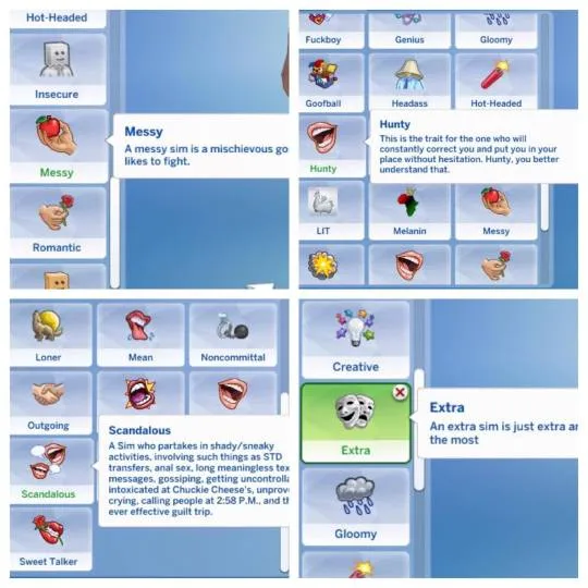 Scandalous Trait Pack by SkillfulSimmer340